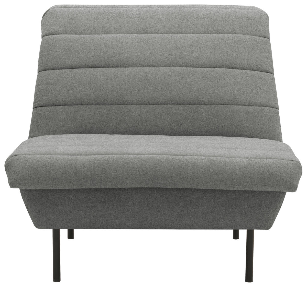 SESSEL in Flachgewebe Graubraun  - Graubraun/Schwarz, Design, Textil/Metall (92/92/103cm) - LOOKS by W.Joop