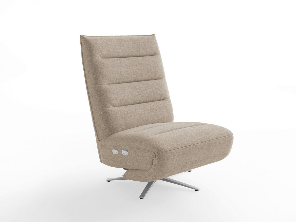 RELAXAČNÉ KRESLO, textil, taupe - strieborná/taupe, Basics, kov/textil (80/109/98cm) - Sit & More