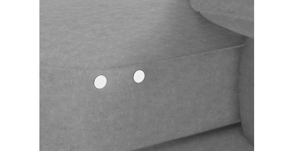ECKSOFA in Velours Hellgrau 310/180 cm - Hellgrau/Schwarz, Design, Textil/Metall (310/180cm) - Dieter Knoll