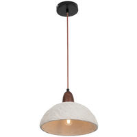 HÄNGELEUCHTE 28/120 cm  - Walnussfarben/Grau, Design, Stein/Metall (28/120cm) - Collet's Monde