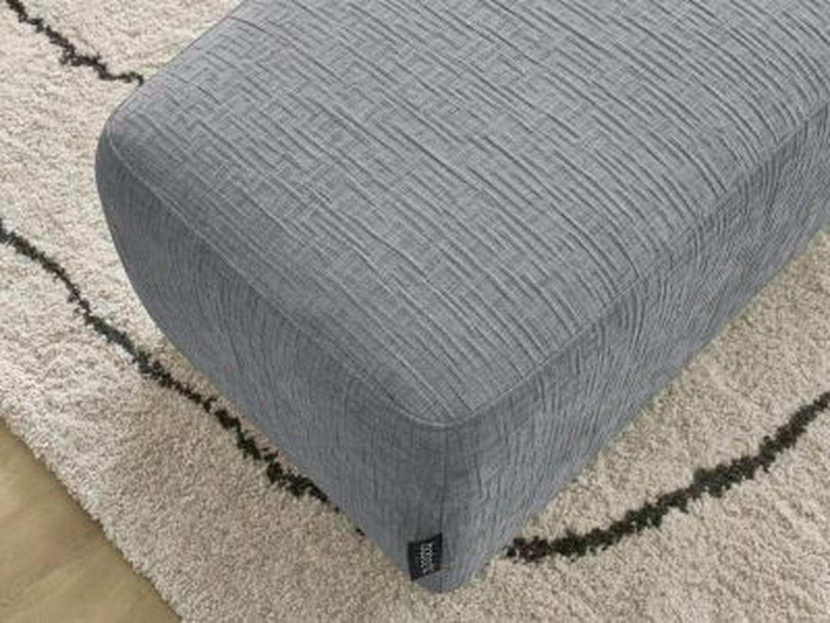 HOCKER ATILLA Struktur Dunkelgrau  - Dunkelgrau/Schwarz, MODERN, Kunststoff/Textil (92/44/48cm)