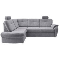 ECKSCHLAFSOFA Chenille Silberfarben  inkl. Bettkasten, Schlaffunktion, Kopfstütze, Liegefläche im Originalstoff  - Chromfarben/Silberfarben, MODERN, Kunststoff/Textil (180/264cm) - Livetastic