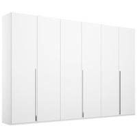 DREHTÜRENSCHRANK 301/223/60 cm,  in Weiß, 6 Tür(en)  - Chromfarben/Weiß, Design, Holzwerkstoff/Metall (301/223/60cm) - home24