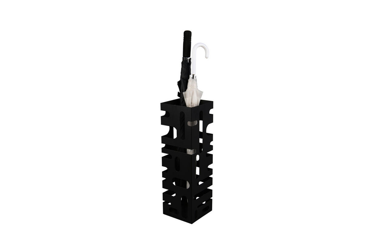 SCHIRMSTÄNDER Metall Schwarz  - Schwarz, Design, Metall (15,5/49/15,5cm) - Milino