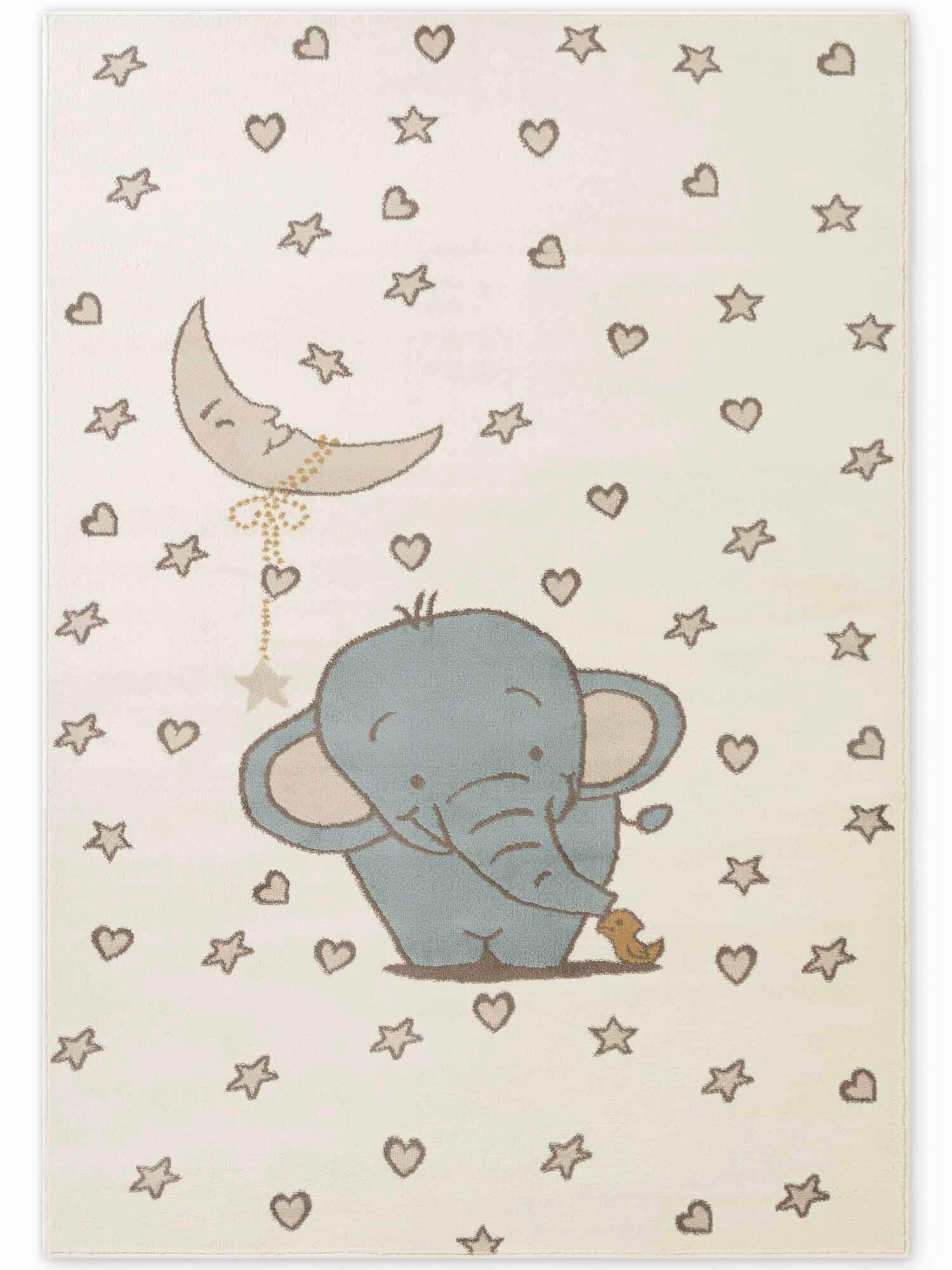 KINDERTEPPICH 120/170 cm Adventures Elefant  - Multicolor/Creme, Design, Kunststoff/Textil (120/170cm) - Hanse Home