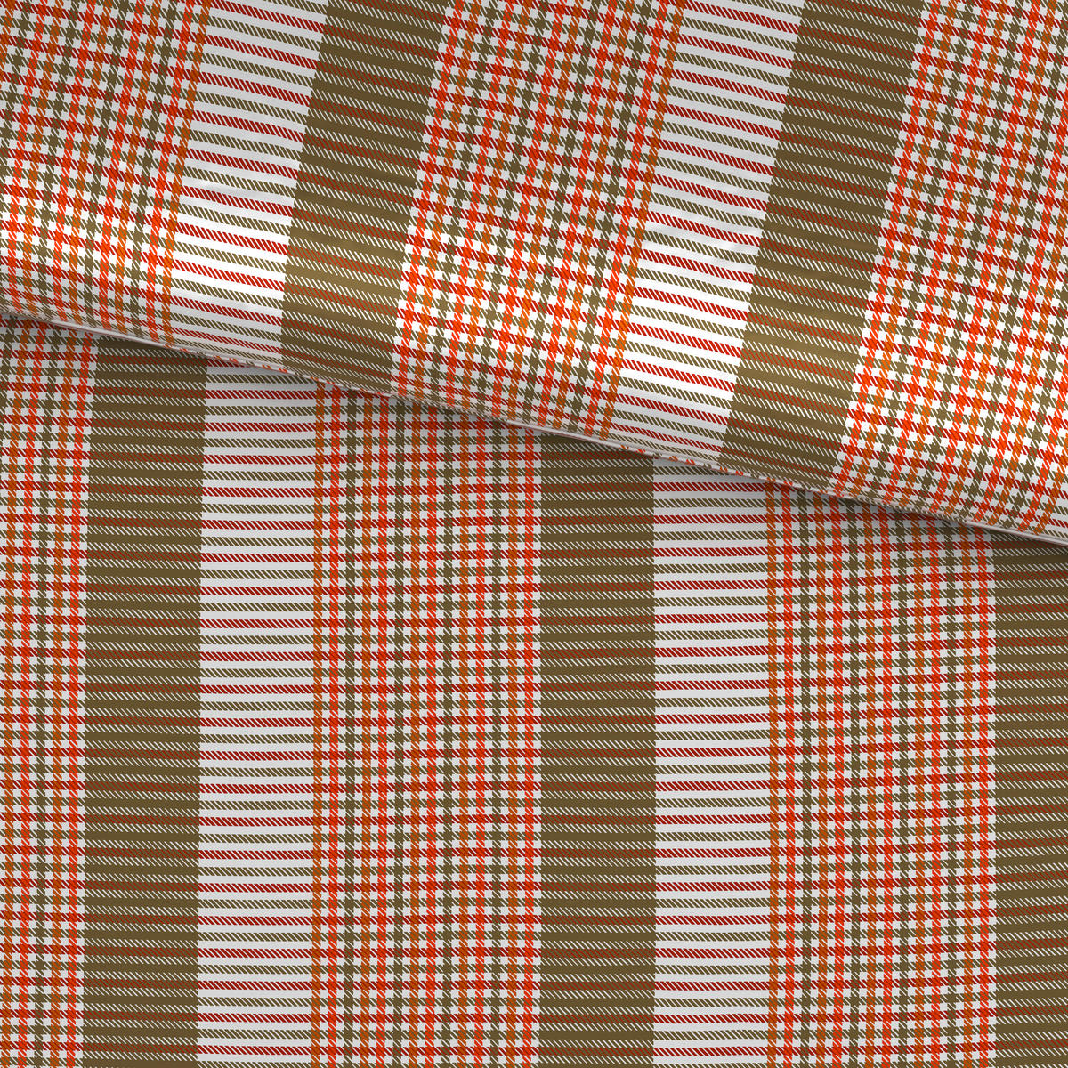 POVLEČENÍ, satén, zelená, bílá, červenohnědá, 140/200 cm - bílá/zelená, Design, textil (140/200cm) - Esposa