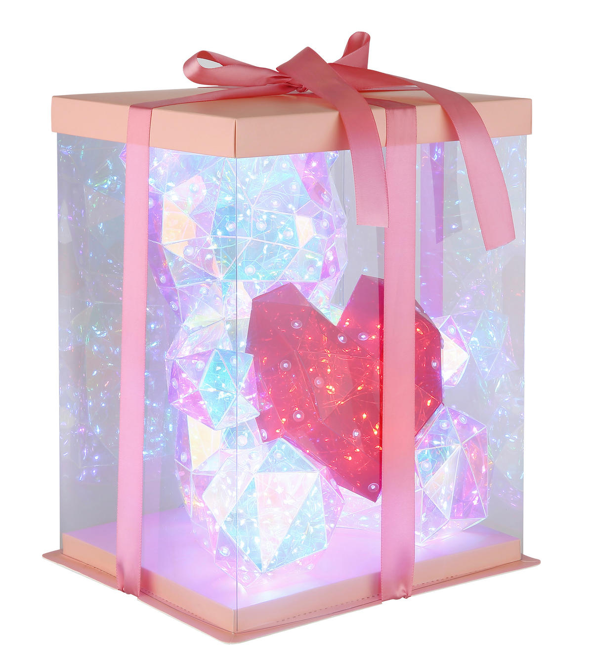 LED-DEKOLEUCHTE - Klar/Rot, Trend, Kunststoff (23/19/30cm) - Globo