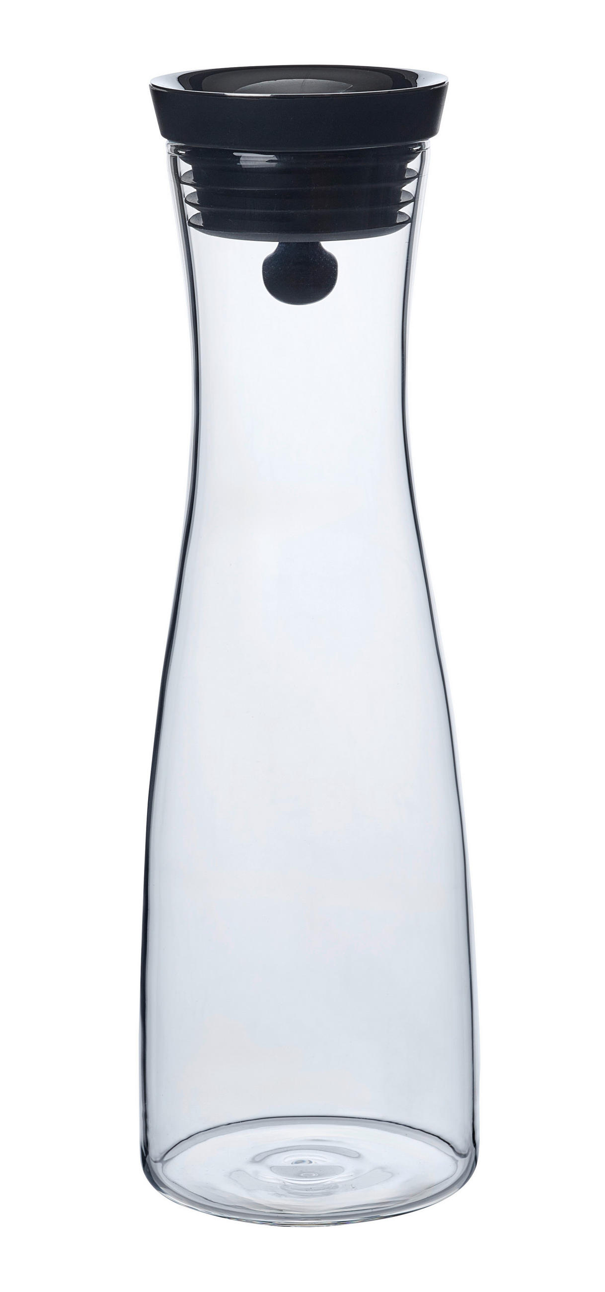 KARAFFE 1.5 L    - Klar/Schwarz, Basics, Glas/Kunststoff (10/34cm) - Novel