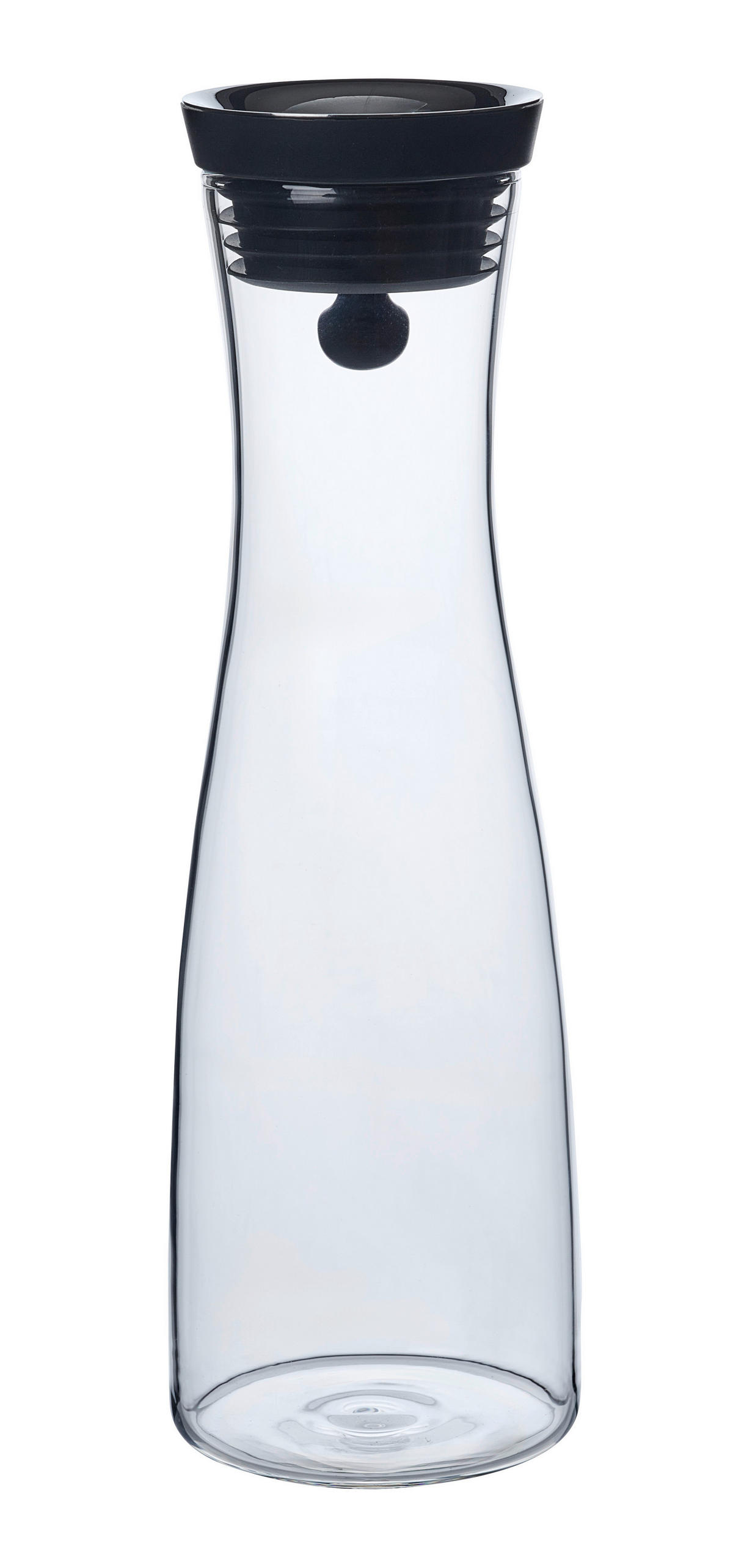 KARAFFE 1.5 L    - Klar/Schwarz, Basics, Glas/Kunststoff (10/34cm) - Novel