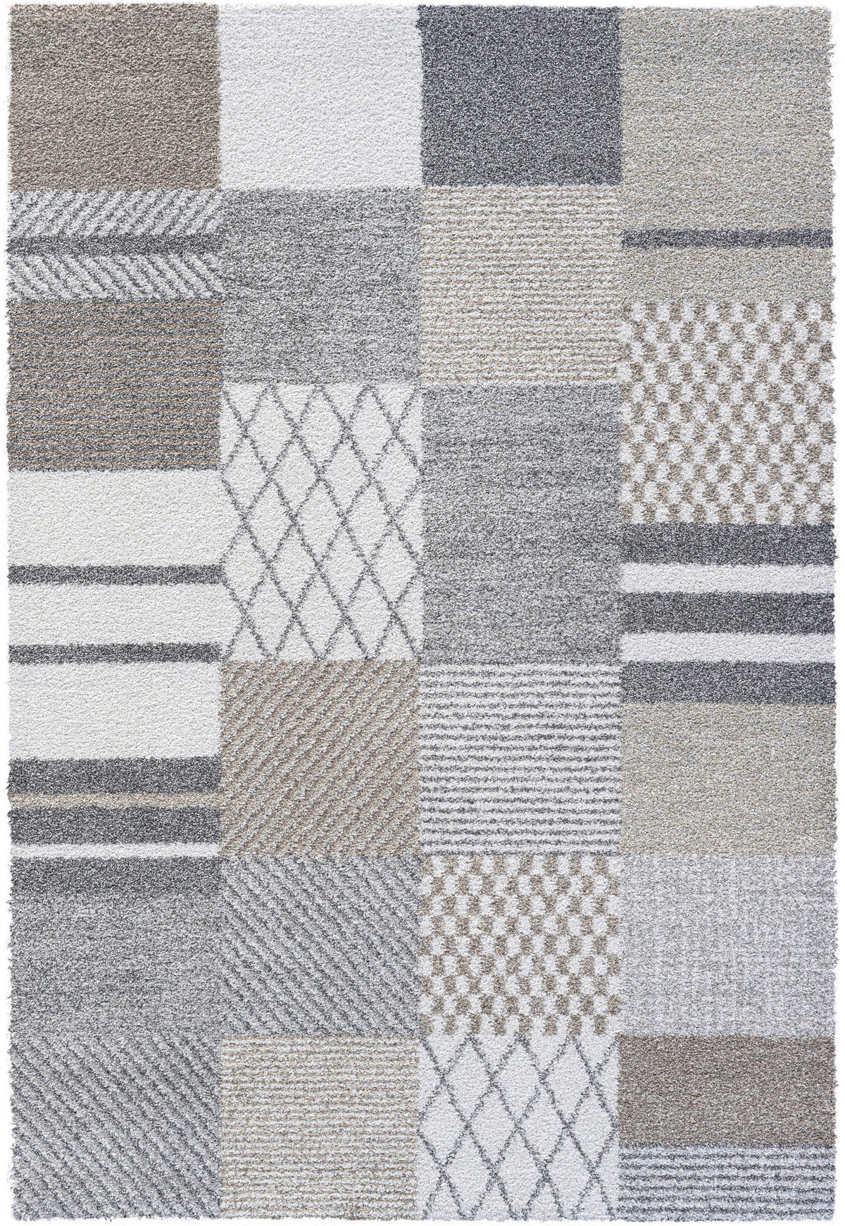 WEBTEPPICH 80/150 cm Mehari Creme, Grau, Dunkelgrau  - Dunkelgrau/Creme, KONVENTIONELL, Kunststoff/Textil (80/150cm) - Novel