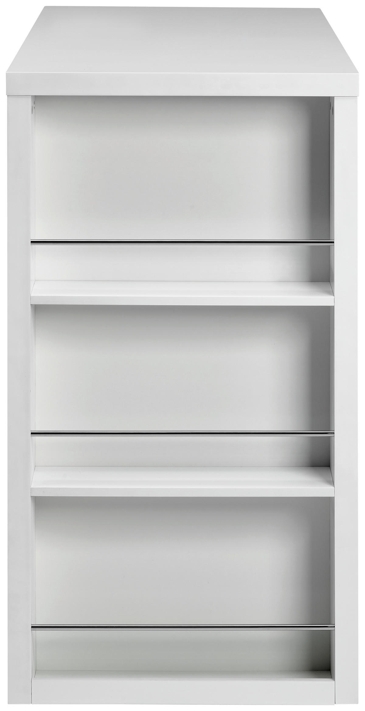 Bartisch Lyon 120x107x60 cm rechteckig Weiß Hochglanz  - Weiß Hochglanz, KONVENTIONELL, Holzwerkstoff/Metall (120/107/60cm)