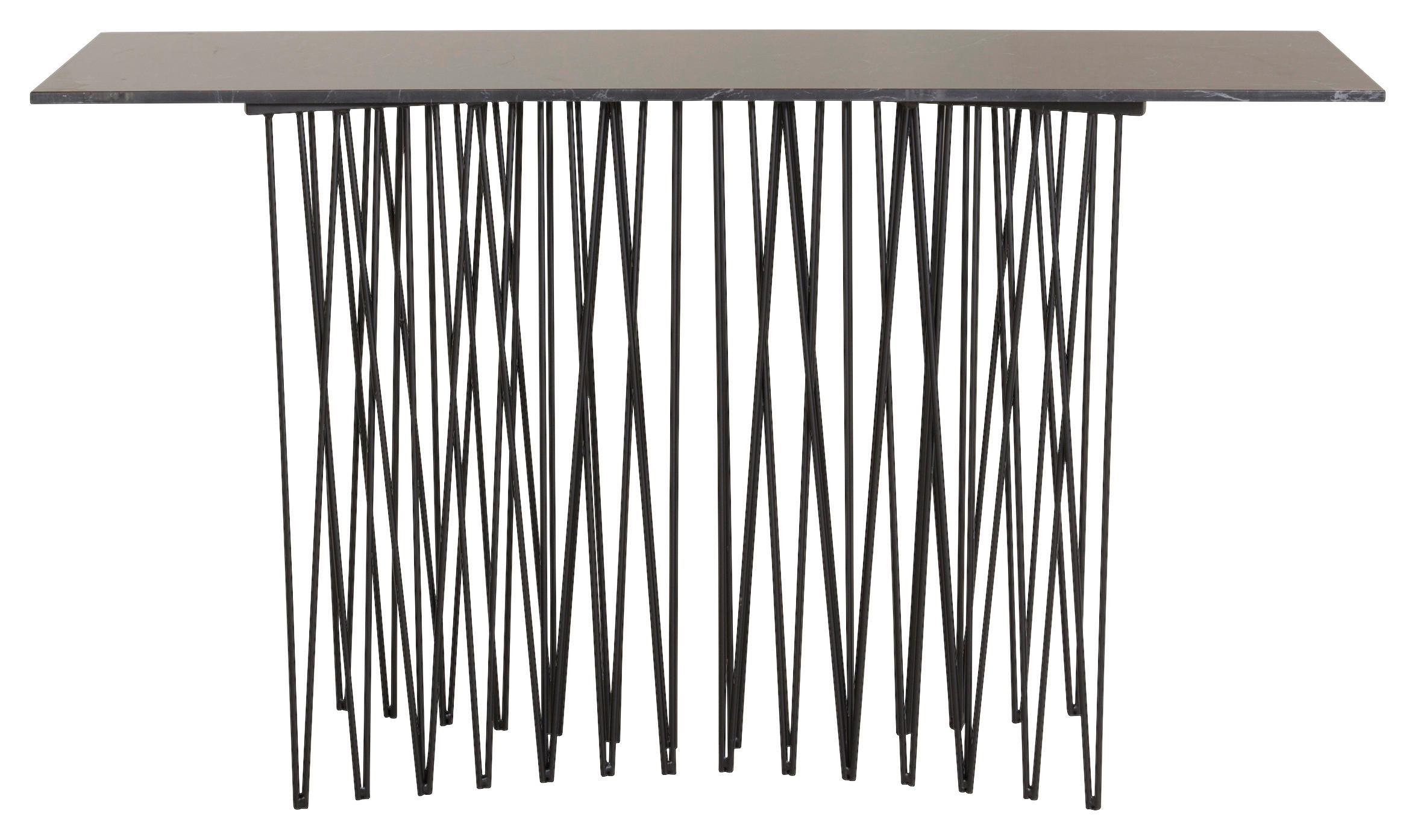 SIDOBORD i metall, glas 130/37/74 cm  - svart, Design, metall/glas (130/37/74cm) - Livetastic