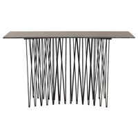 BEISTELLTISCH 130/37/74 cm Schwarz rechteckig  - Schwarz, Design, Glas/Metall (130/37/74cm) - Livetastic