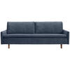 SCHLAFSOFA Flachgewebe Dunkelblau  - Eichefarben/Dunkelblau, KONVENTIONELL, Holz/Textil (220/85/98cm) - Carryhome