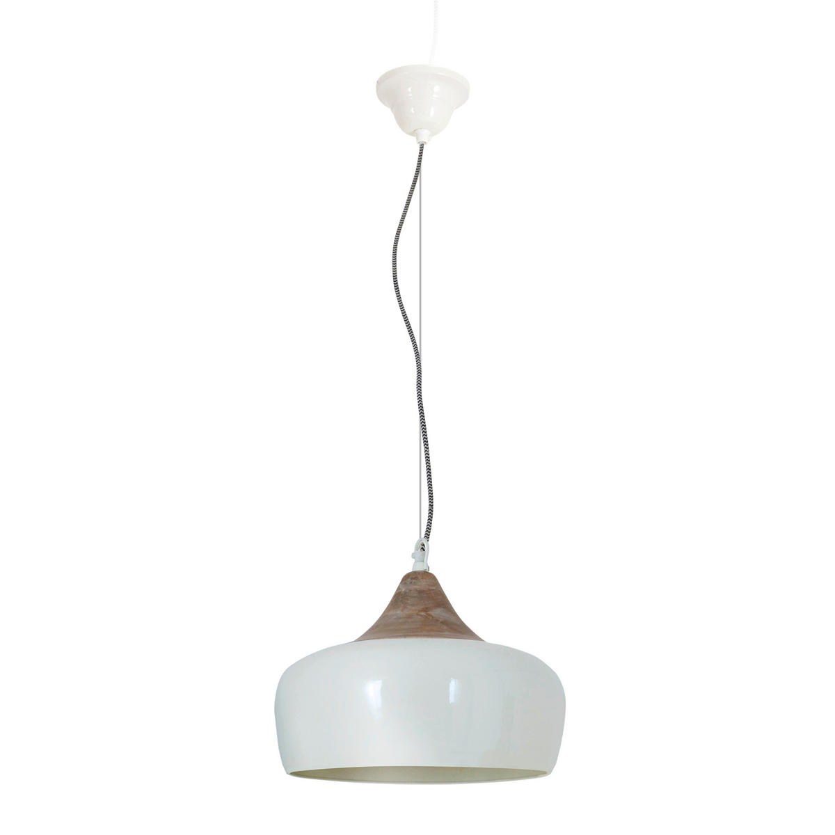 HÄNGELEUCHTE 30/34 cm  - Weiß, KONVENTIONELL, Holzwerkstoff/Metall (30/34cm) - Näve