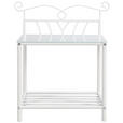 NACHTTISCH 53/60/30 cm  in Klar, Weiß  - Klar/Weiß, Basics, Glas/Metall (53/60/30cm) - Carryhome