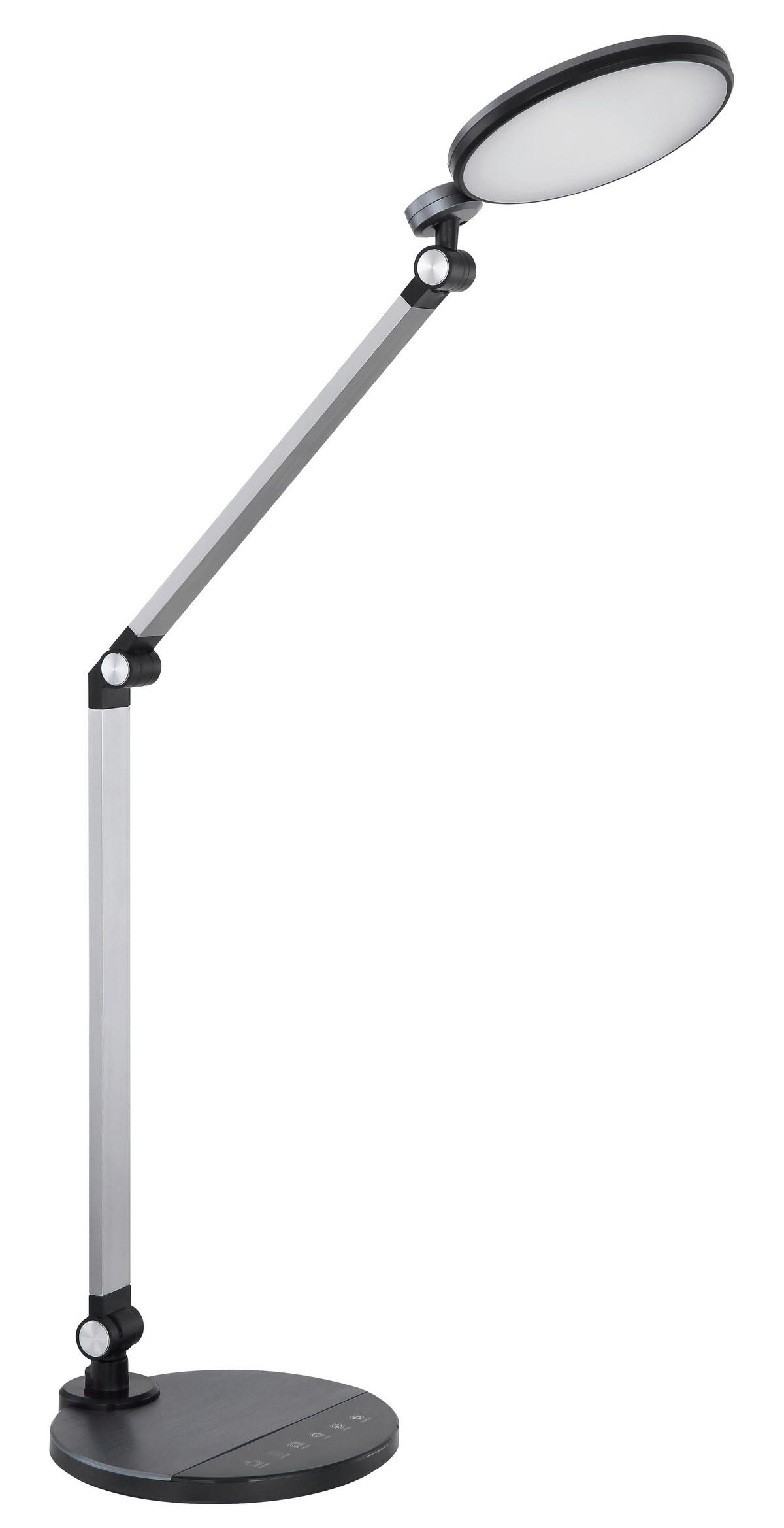 LED-SKRIVBORDSLAMPA 50/19,2/90,5 cm   - aluminiumfärg/svart, Basics, metall/plast (50/19,2/90,5cm) - Globo
