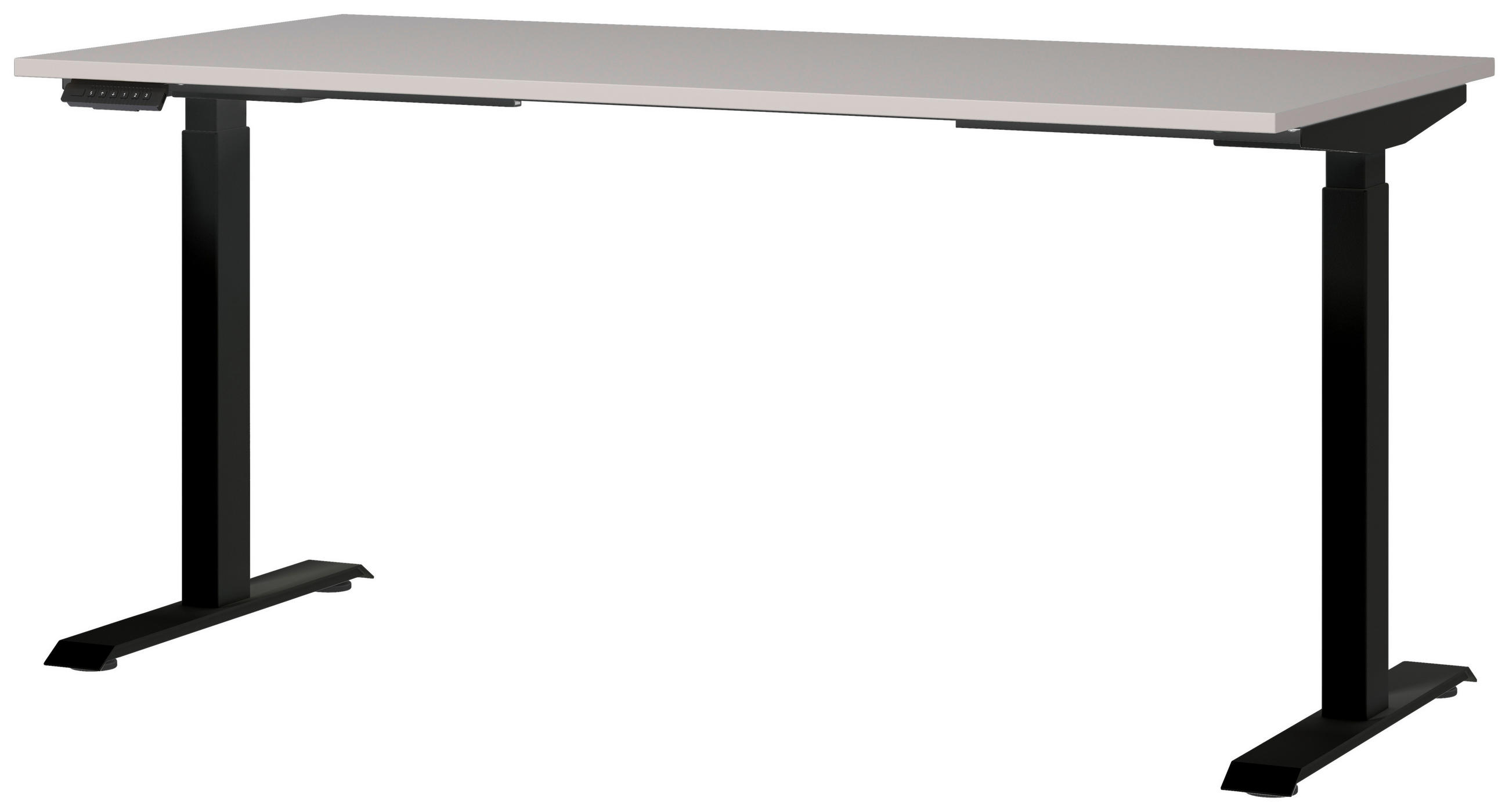 SCHREIBTISCH 160/80/72-118 cm  in Schwarz, Kaschmir  - Kaschmir/Schwarz, MODERN, Holzwerkstoff/Metall (160/80/72-118cm) - Novel