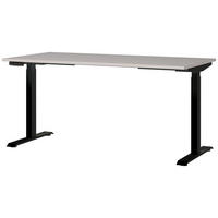 SCHREIBTISCH 160/80/72-118 cm  in Schwarz, Kaschmir  - Kaschmir/Schwarz, MODERN, Holzwerkstoff/Metall (160/80/72-118cm) - Novel