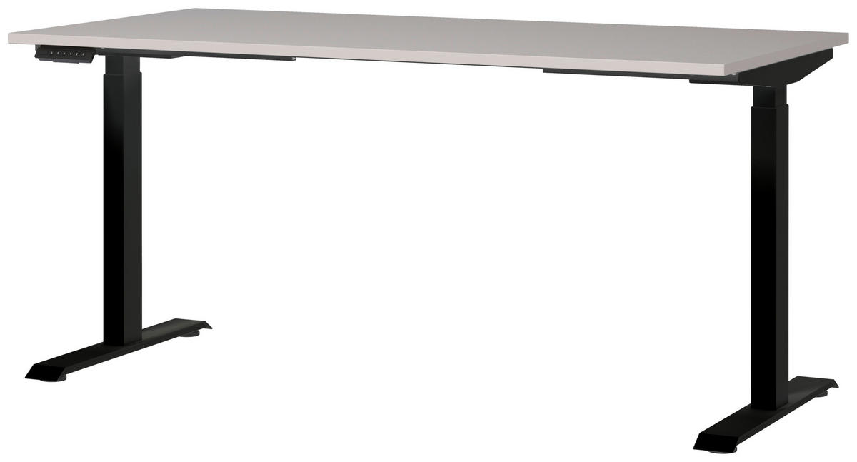 SCHREIBTISCH 160/80/72-118 cm  in Schwarz, Kaschmir  - Kaschmir/Schwarz, MODERN, Holzwerkstoff/Metall (160/80/72-118cm) - Novel