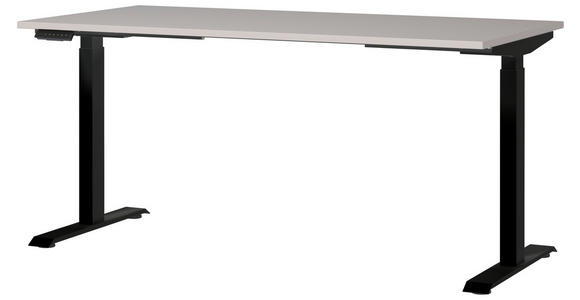 SCHREIBTISCH höhenverstellbar  - Kaschmir/Schwarz, MODERN, Holzwerkstoff/Metall (160/80/72-118cm) - Novel