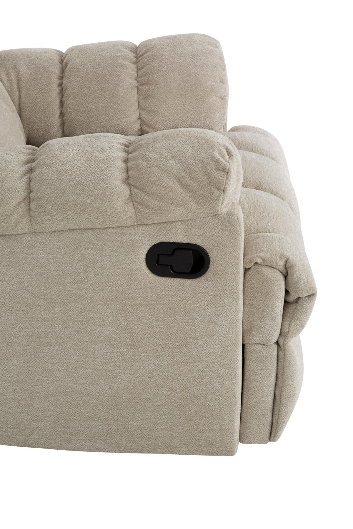 RELAXSESSEL CALIX Mikrofaser    - Beige/Schwarz, Design, Textil/Metall (91/105/102-172cm) - P & B