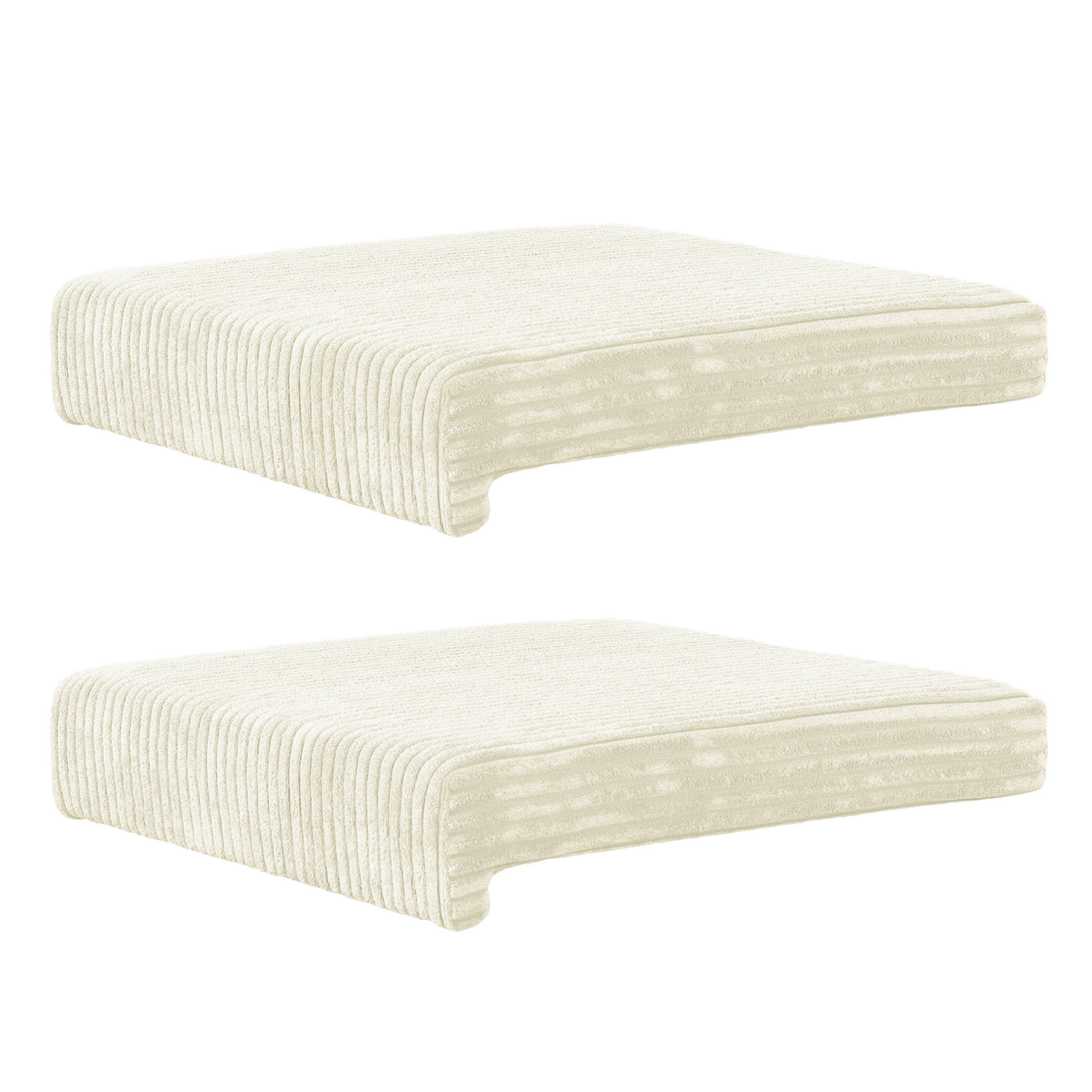 KLEMMKISSEN 2er Set 40/35/38/5/8 cm    - Creme, Basics, Textil (40/35/38/5/8cm)