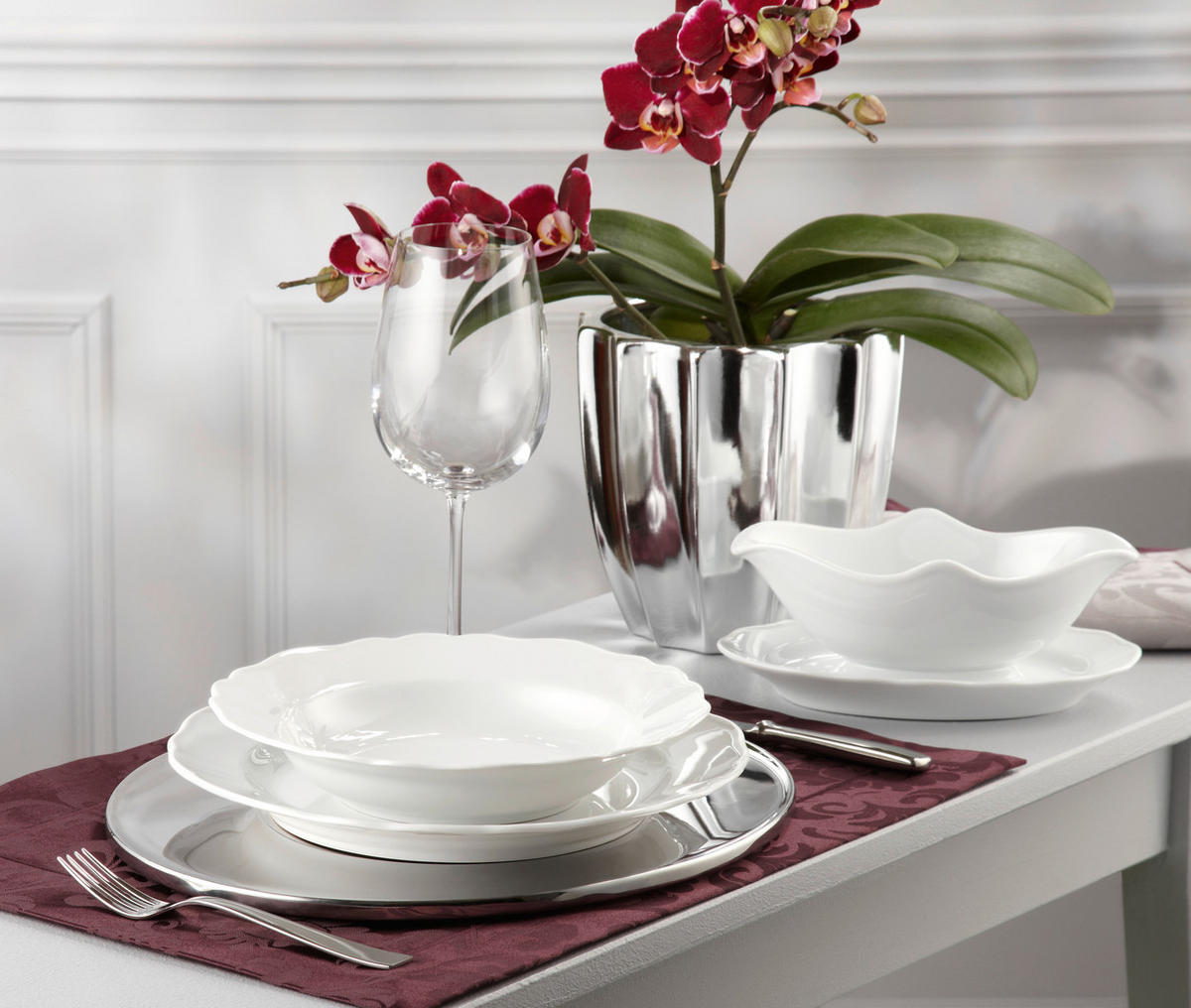SERVIS ZA RUČAVANJE  Maria Theresia     12 delova   - bela, Osnovno, keramika - Rosenthal