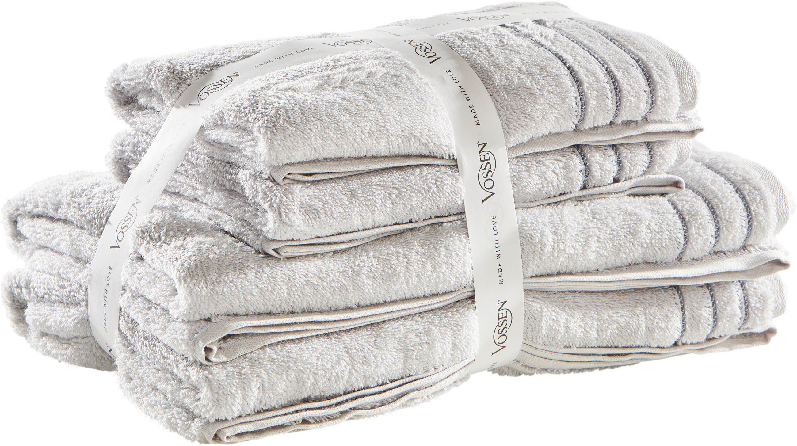 FROTTIERSET Grossetto Bundle Grau 4-teilig  - Grau, Basics, Textil - Vossen