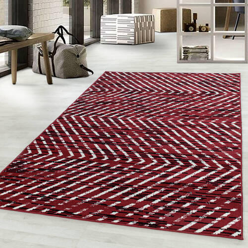VÄVD MATTA 140/200 cm Base Red  - röd, Design, textil (140/200cm)