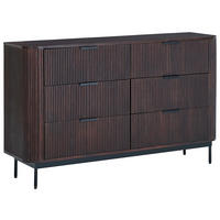 SIDEBOARD  140/85/40 cm 6 Schublade(n)  - Walnussfarben/Schwarz, KONVENTIONELL, Holz/Metall (140/85/40cm) - Livetastic
