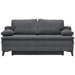 BOXSPRINGSOFA  in Webstoff Dunkelgrau  - Dunkelgrau/Schwarz, Design, Textil/Metall (200/100/108cm) - Novel