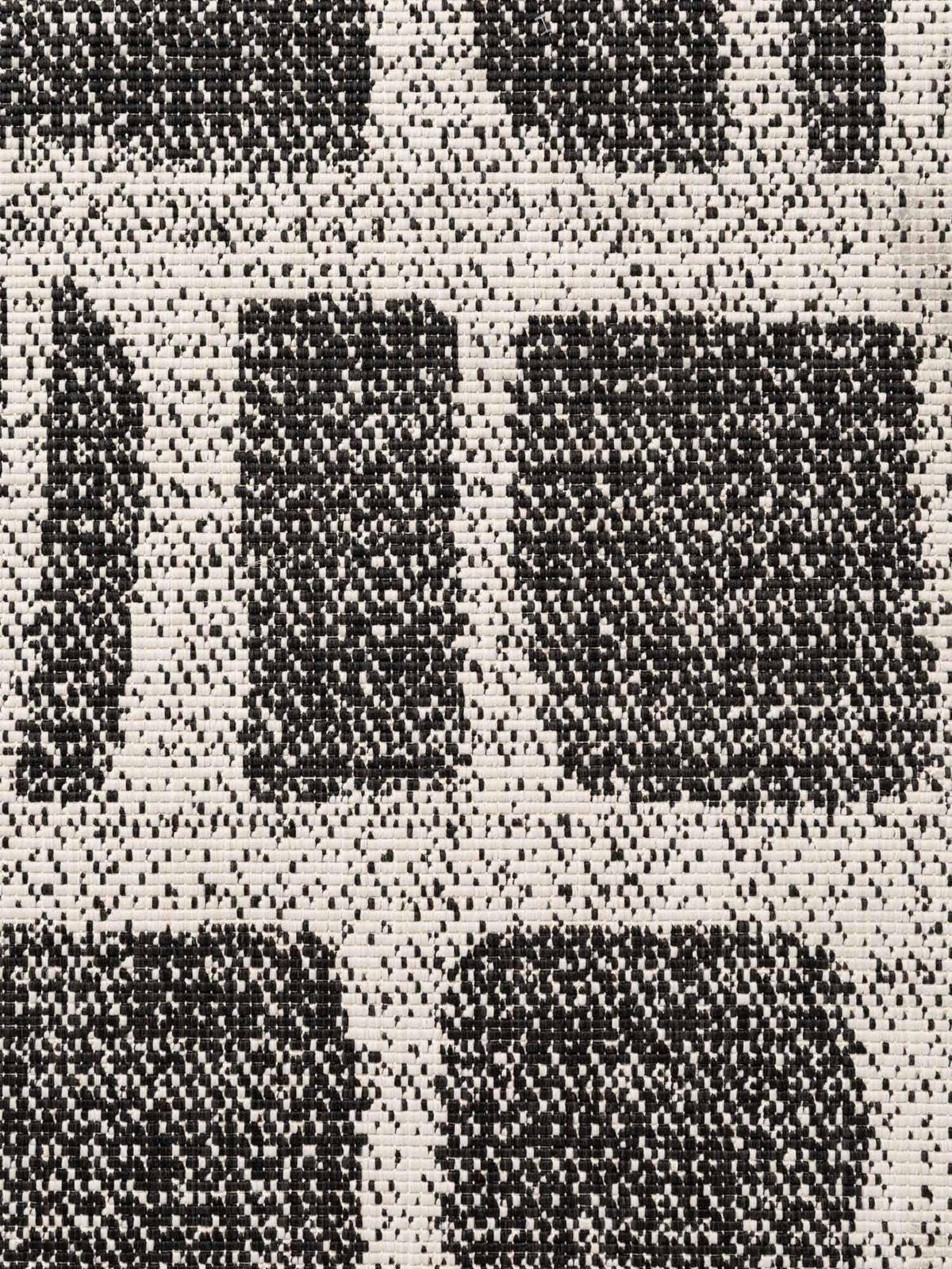 FLACHWEBETEPPICH 160/230 cm Haringey Schwarz, Weiß rechteckig  - Schwarz/Weiß, Design, Kunststoff (160/230cm)