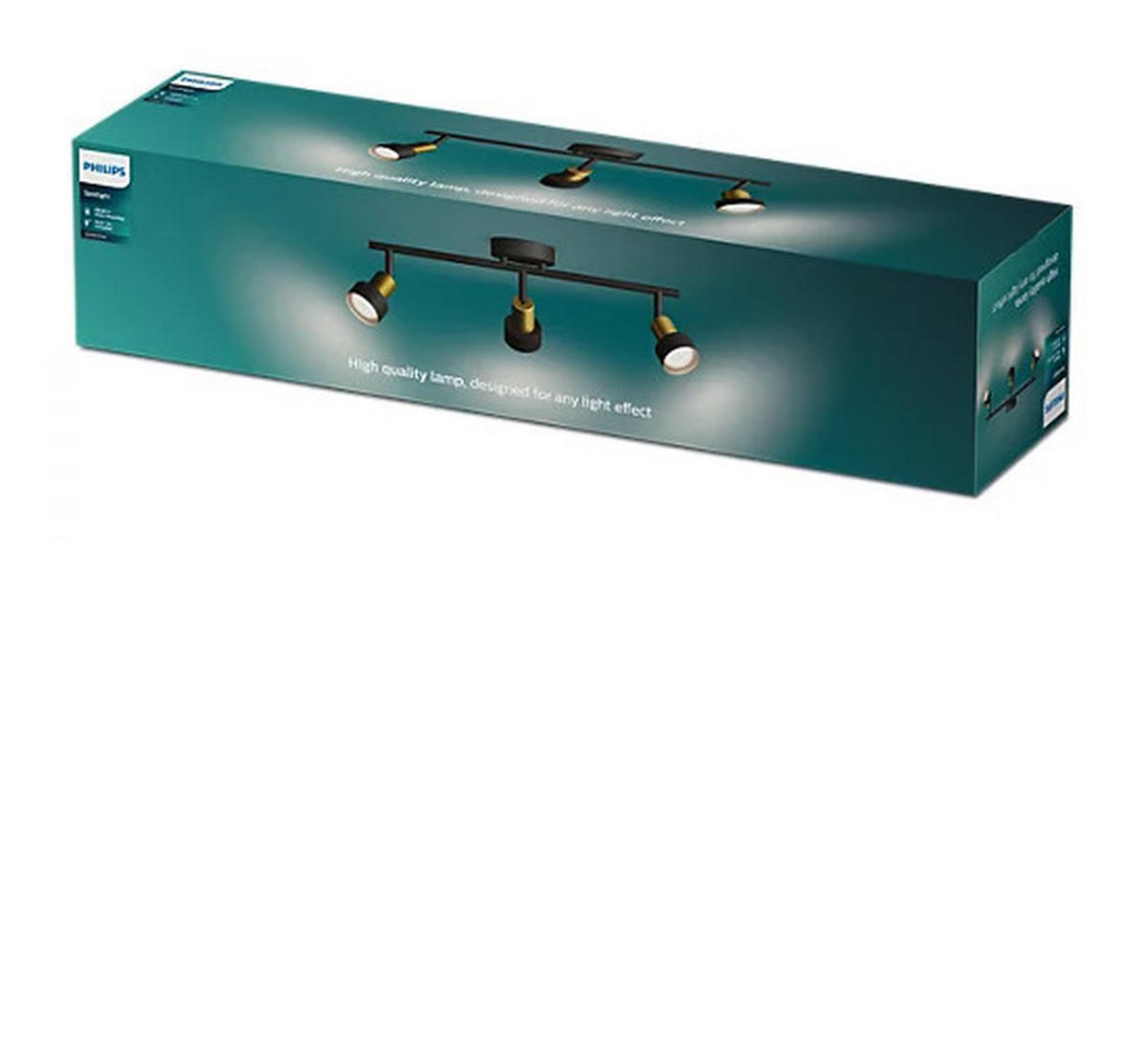 LED REFLEKTOR  - zlatne boje/crna, Basics, metal (48/13/11cm) - Philips