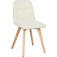 STUHL   Leinenoptik  Buchefarben, Beige  - Eichefarben/Beige, Modern, Holz/Textil (45/88/54cm) - Stylife
