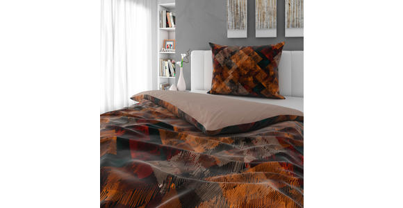 WENDEBETTWÄSCHE Sebi Satin 140/200 cm - Beige, KONVENTIONELL, Textil (140/200cm) - Novel