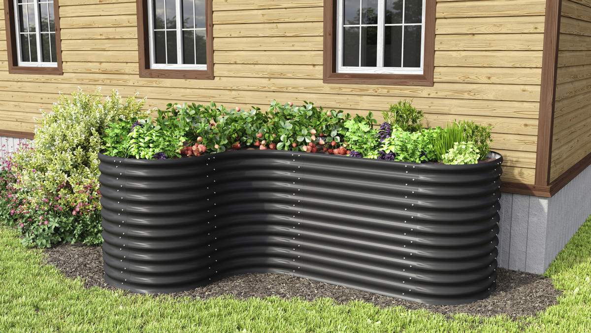 HOCHBEET-ERWEITERUNG 80/85,8/80 cm  - Schwarz, Basics, Metall (80/85,8/80cm)