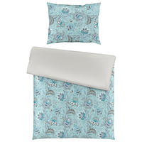 BETTWÄSCHE Makosatin 140/200 cm  - Türkis/Greige, Basics, Textil (140/200cm) - Fleuresse