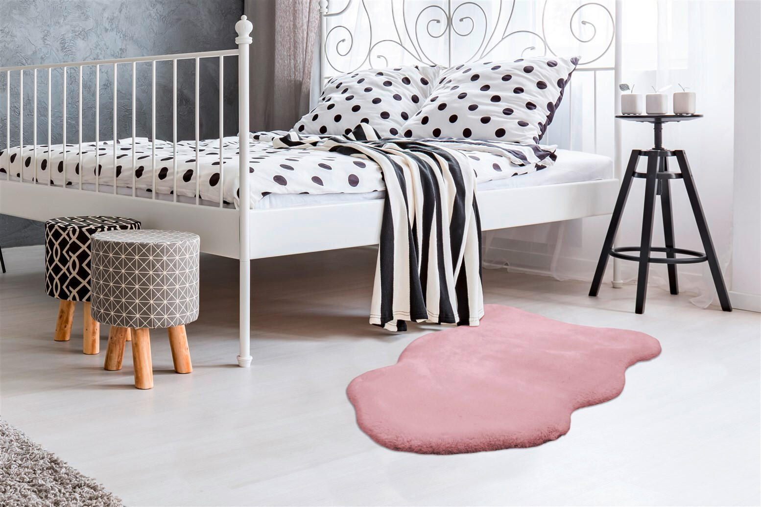 TEPPICH 60/90 cm Rabbit Light 825 Rosa Rosa  - Rosa, KONVENTIONELL, Kunststoff/Textil (60/90cm)