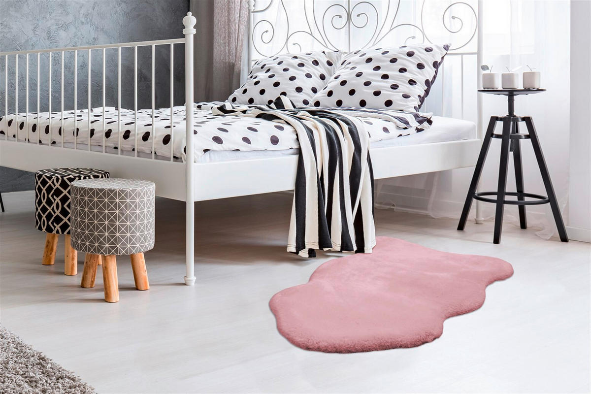 TEPPICH 60/90 cm Rabbit Light 825 Rosa Rosa  - Rosa, KONVENTIONELL, Kunststoff/Textil (60/90cm)