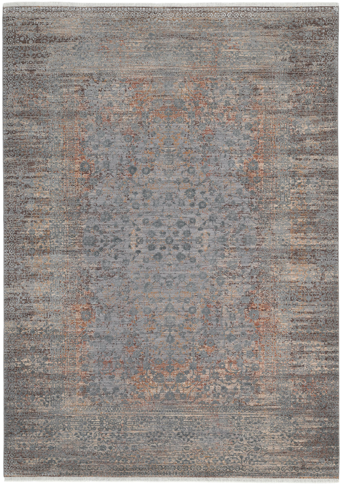 Dieter Knoll Webteppich Astelion Braun, Grau, Dunkelgrau 120x170 cm