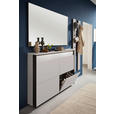 GARDEROBE 4-teilig  in 180/190/24,3 cm  - Beige/Schwarz, KONVENTIONELL, Glas/Holzwerkstoff (180/190/24,3cm) - Voleo