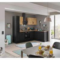 ECKKÜCHE 250/175 cm  in Schwarz, Eiche Artisan  - Schwarz/Eiche Artisan, Basics, Holzwerkstoff/Metall (250/175cm) - MID.YOU