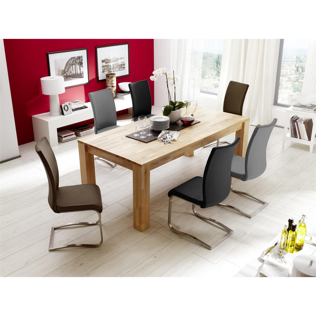 Thumbnail - Livetastic Schwingstuhl, Schwarz, Edelstahl, Metall, Textil, C-Form, 52x103x43 cm, Esszimmer, Stühle, Esszimmerstühle, S...