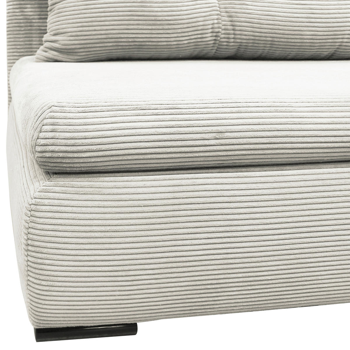 SCHLAFSOFA  mit Liegefunktion Cord Weiß  - Schwarz/Weiß, Design, Kunststoff/Textil (154/93/85cm) - MID.YOU