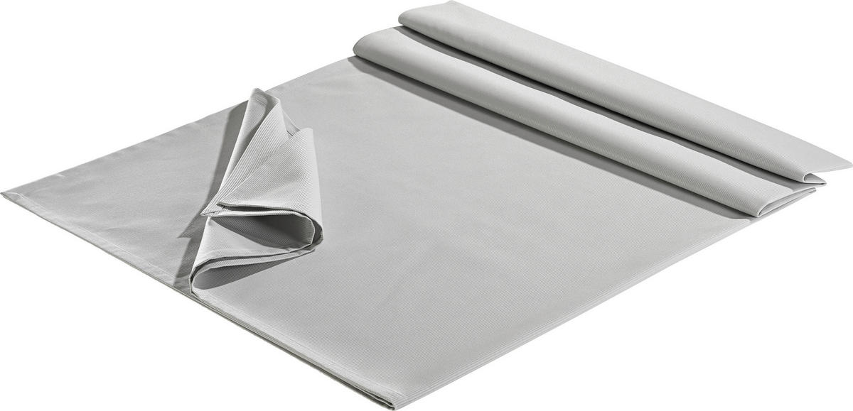 TISCHDECKE 160/260 cm  - Grau, Basics, Textil (160/260cm)