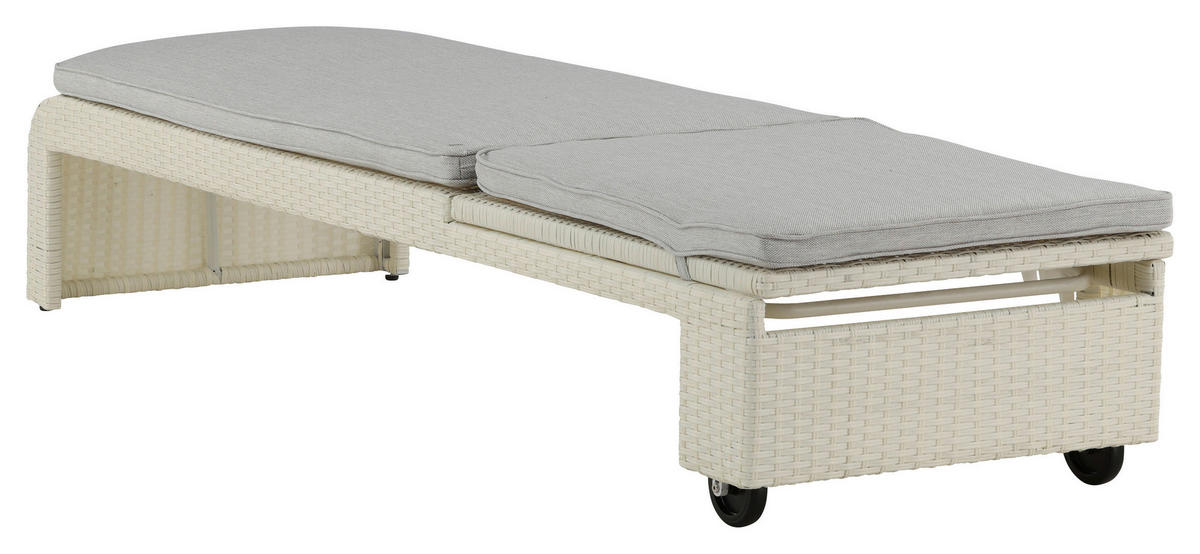 SONNENLIEGE 60/32/196 cm  - Weiß, KONVENTIONELL, Kunststoff (60/32/196cm) - Gardenson