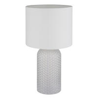BORDSLAMPA SOFIA 26,5/50 cm   - vit, Basics, glas/textil (26,5/50cm) - Globo