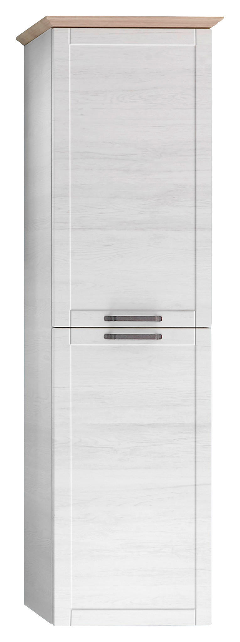 HOCHSCHRANK  - Eichefarben/Anthrazit, KONVENTIONELL, Glas/Holzwerkstoff (45cm) - Sadena