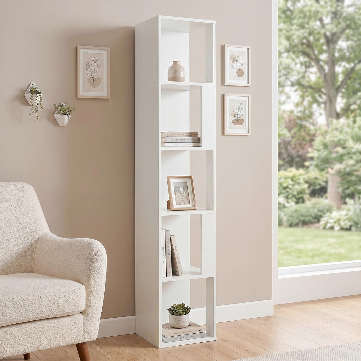 HYLLA i 31,5/160/31,5 cm vit  - vit, Modern, trämaterial (31,5/160/31,5cm) - MID.YOU